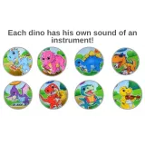 WOOPIE Mata Muzyczna XXL Dinusie 2w1 Pianinko 8 Melodii 110cm