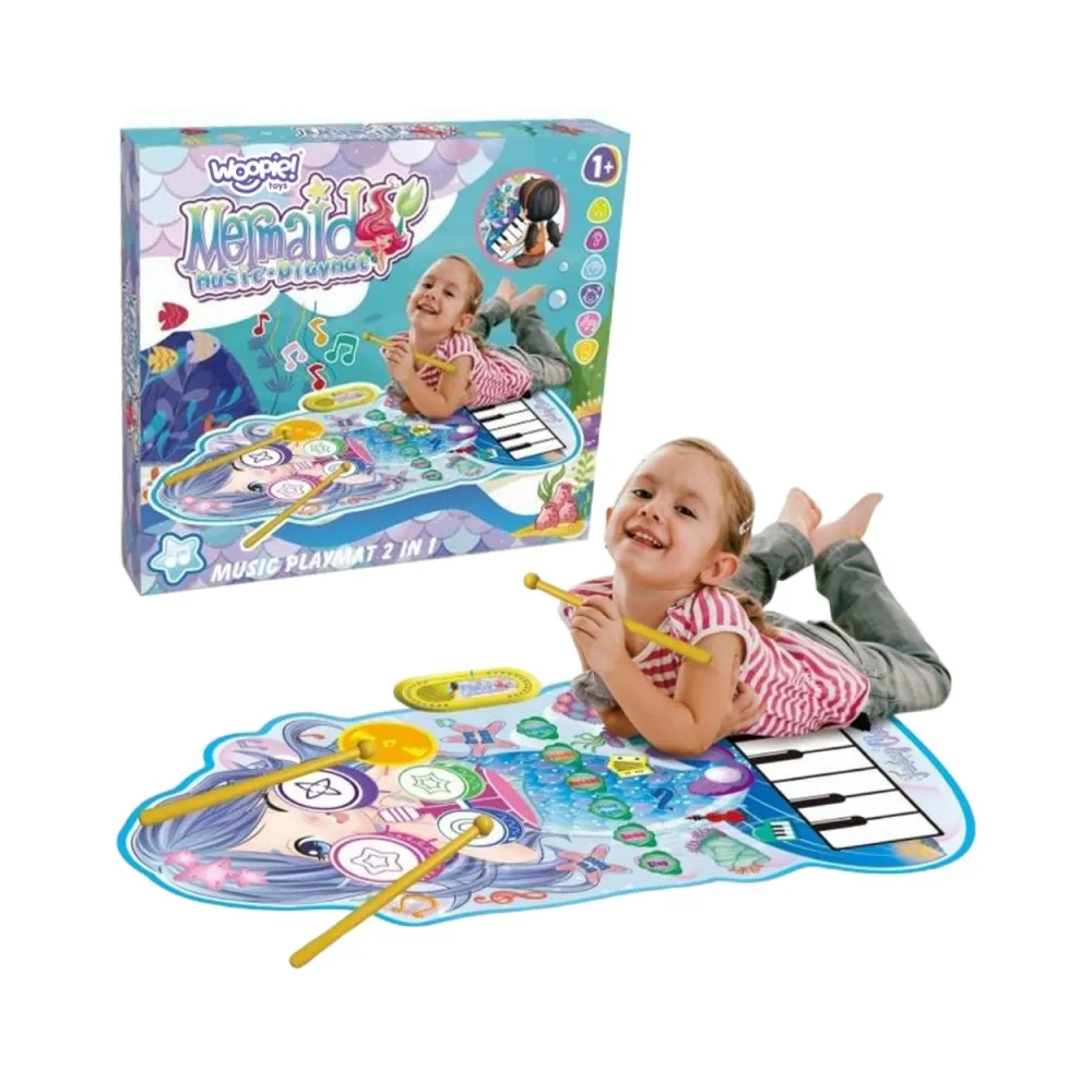WOOPIE Mata Muzyczna Syrenka 2w1 Perkusja Interaktywna