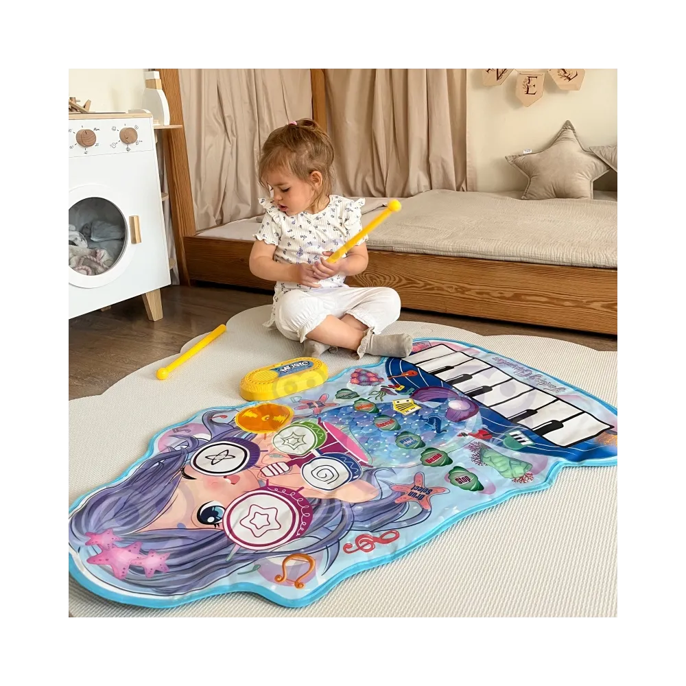 WOOPIE Mata Muzyczna Syrenka 2w1 Perkusja Interaktywna