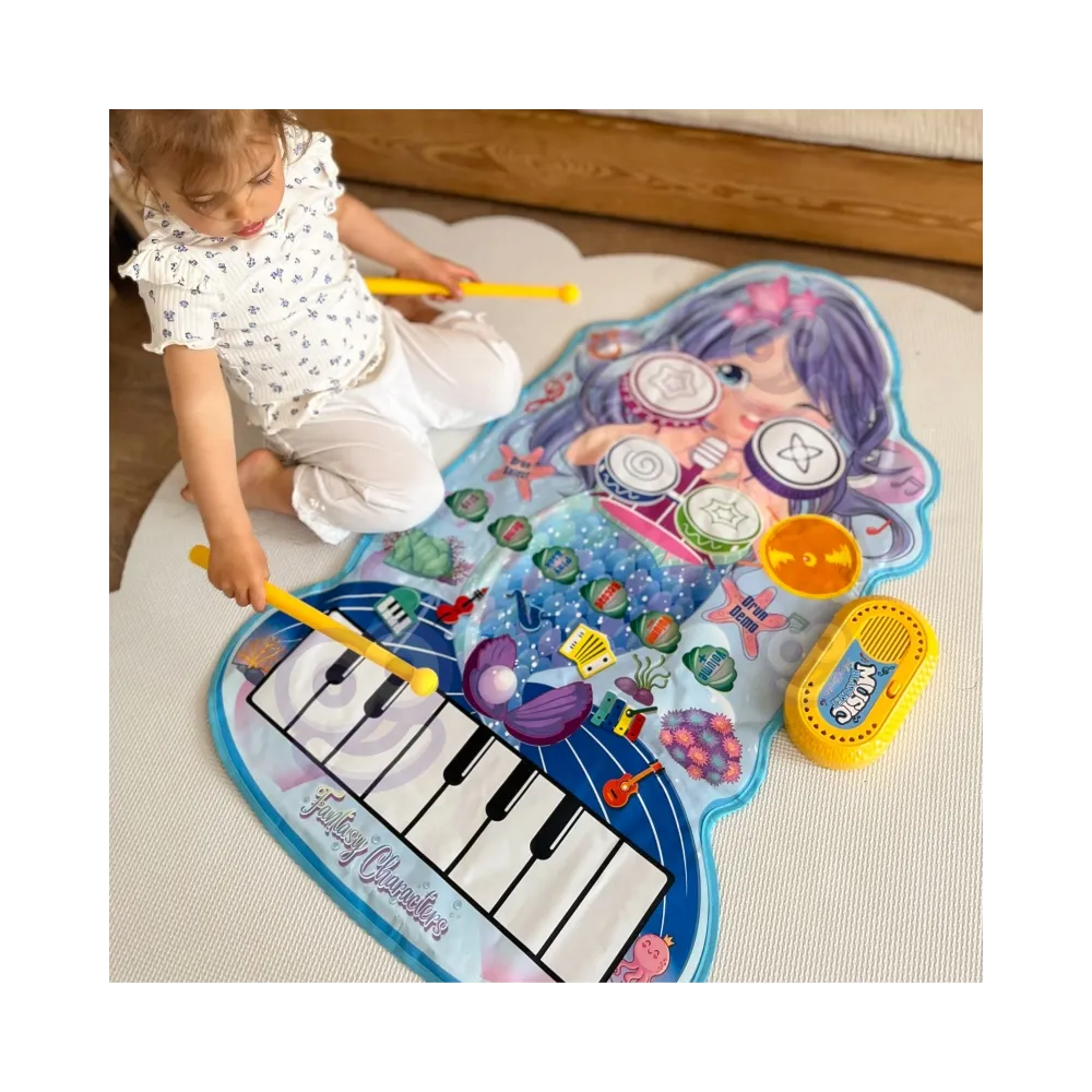 WOOPIE Mata Muzyczna Syrenka 2w1 Perkusja Interaktywna