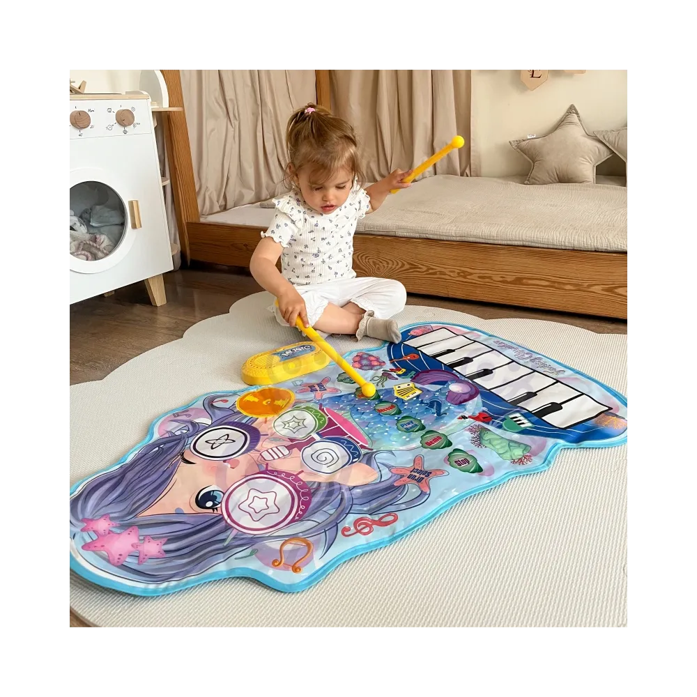 WOOPIE Mata Muzyczna Syrenka 2w1 Perkusja Interaktywna