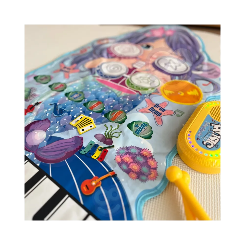 WOOPIE Mata Muzyczna Syrenka 2w1 Perkusja Interaktywna