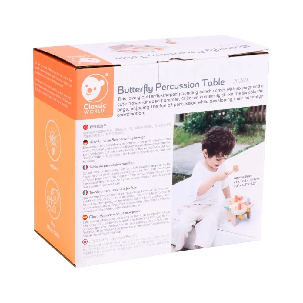 Estetyczna zabawka w kształcie motyla z kołkami