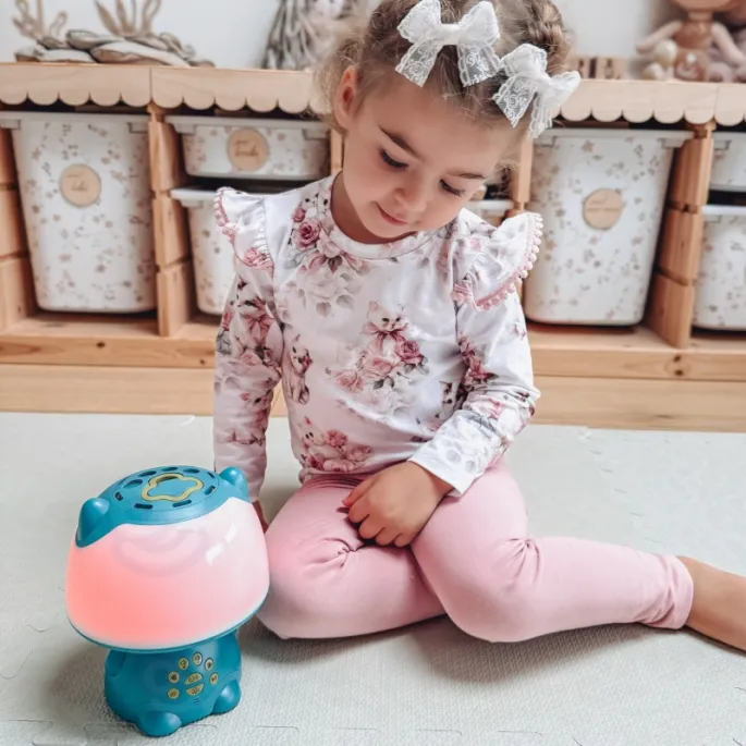 Turkusowa lampka z wbudowanym mikrofonem