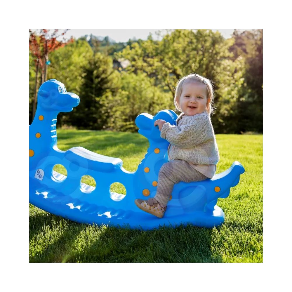 Wieloosobowy bujak w kształcie dinozaura dla dzieci