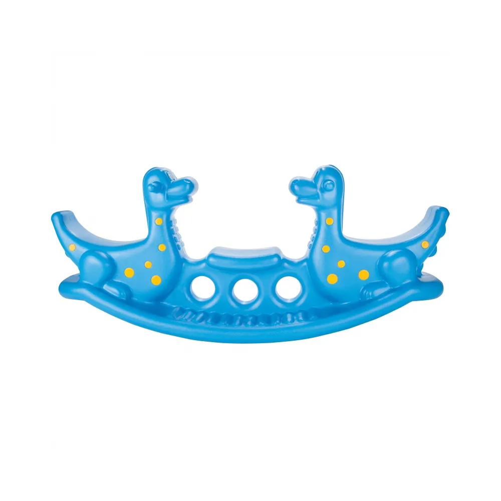 Niebieska huśtawka dinozaur do zabawy dla 2-3 dzieci