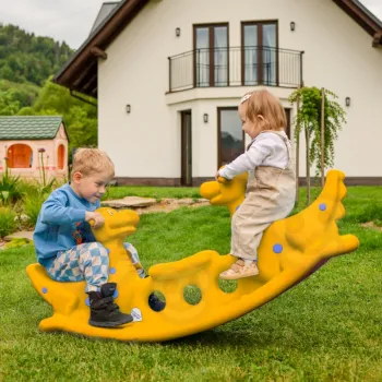 WOOPIE Bujak Wieloosobowy Dino Huśtawka Równoważna Żółta