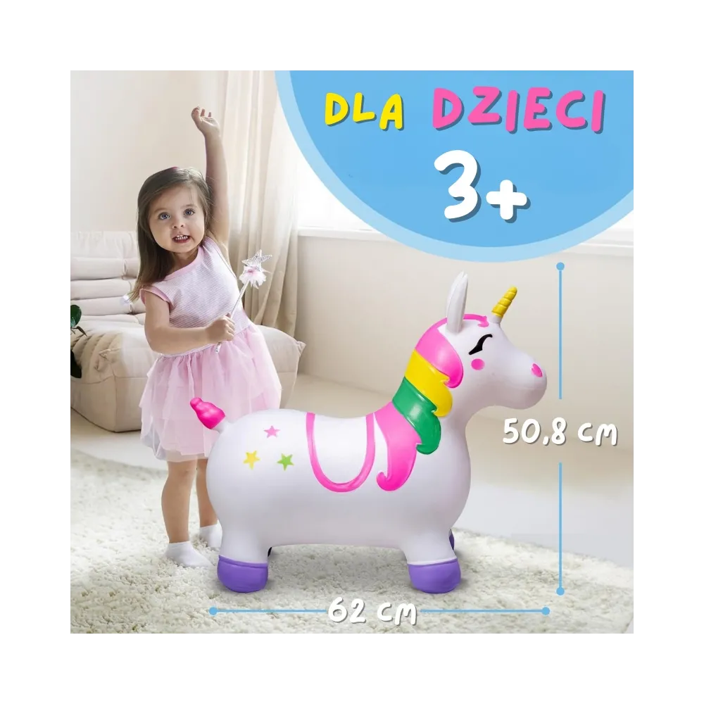 Jednorożec do skakania Woopie – rozwój motoryki i świetna zabawa