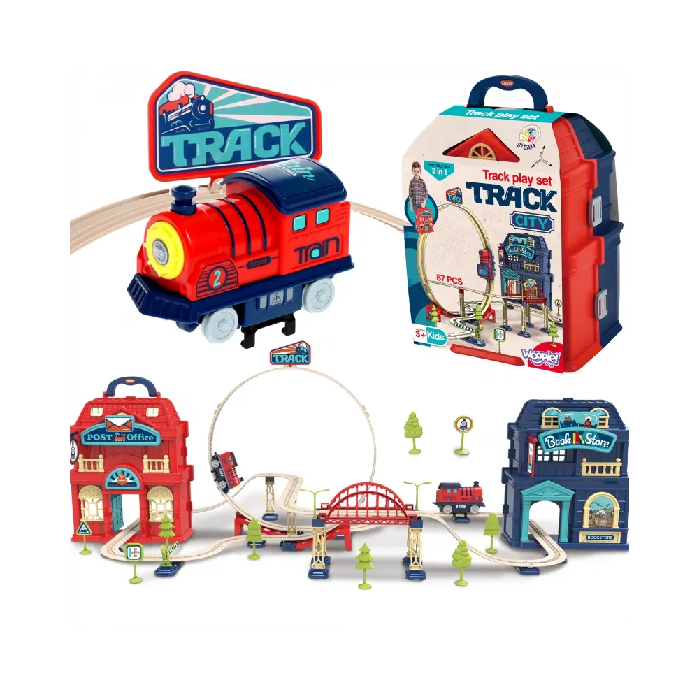 Elektryczna kolejka składana w walizkę dla dzieci