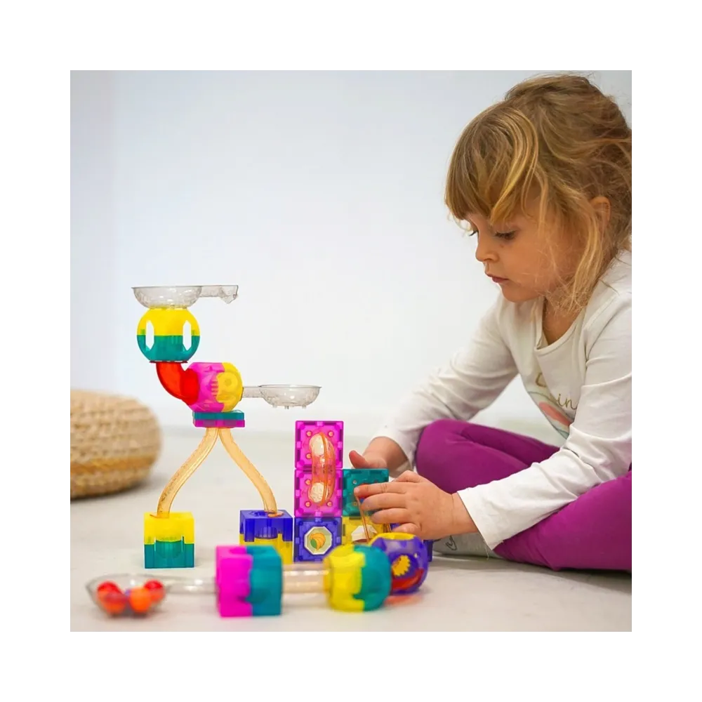 WOOPIE Klocki Magnetyczne Tor Kulkowy Kulodrom 89 el.