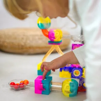 WOOPIE Klocki Magnetyczne Tor Kulkowy Kulodrom 89 el.