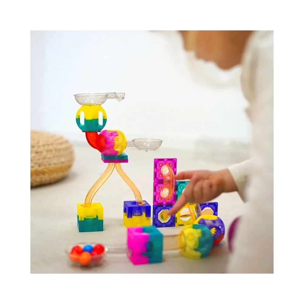 WOOPIE Klocki Magnetyczne Tor Kulkowy Kulodrom 89 el.