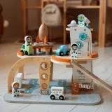TOOKY TOY Drewniany Kosmiczny Parking Stacja Kosmiczna