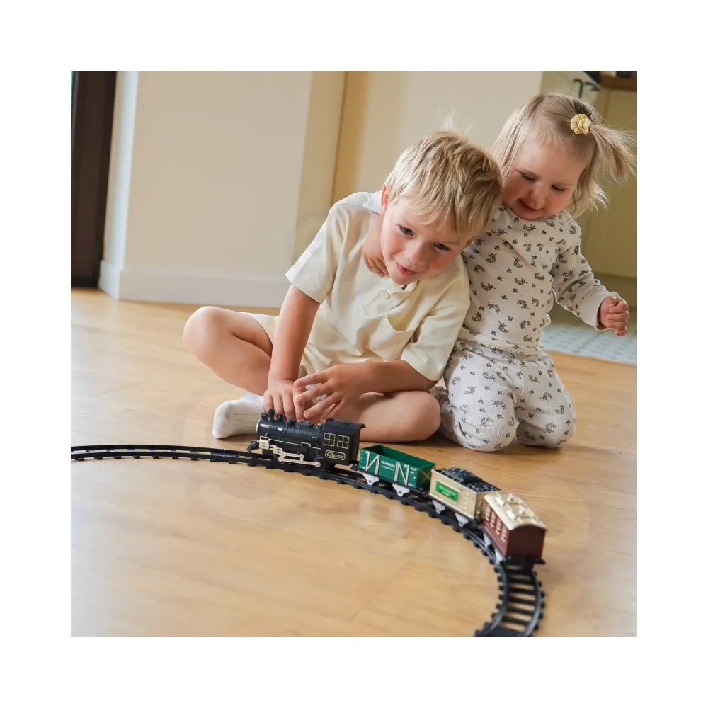 WOOPIE Klasyczny Pociąg Parowy Lokomotywa Tor XXL