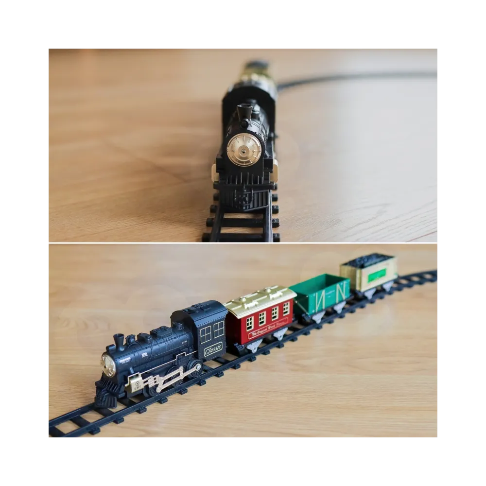 WOOPIE Klasyczny Pociąg Parowy Lokomotywa Tor XXL