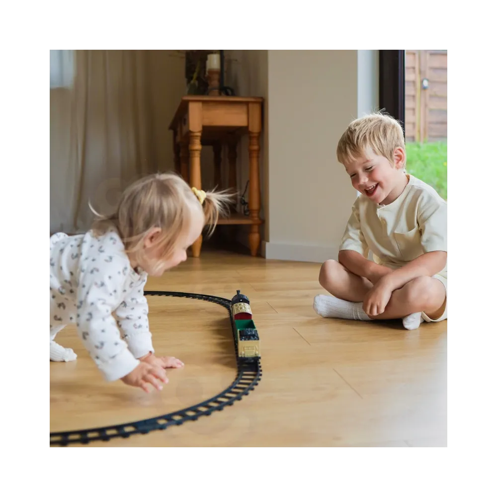 WOOPIE Klasyczny Pociąg Parowy Lokomotywa Tor XXL