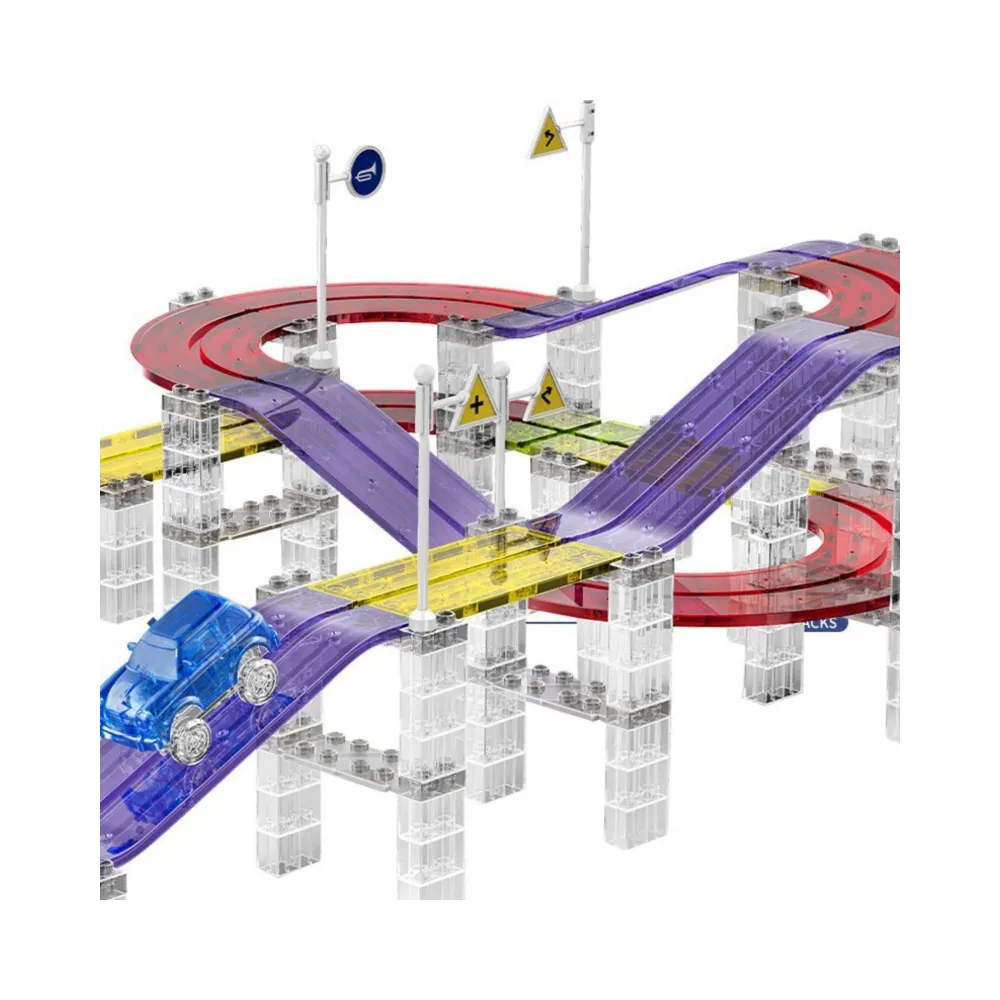 WOOPIE Magnetyczny Tor Samochodowy Wyścigowy + Autko 76 el.