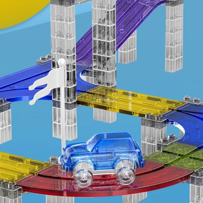 Świecący samochodzik LED do zabawy w dzień i w nocy