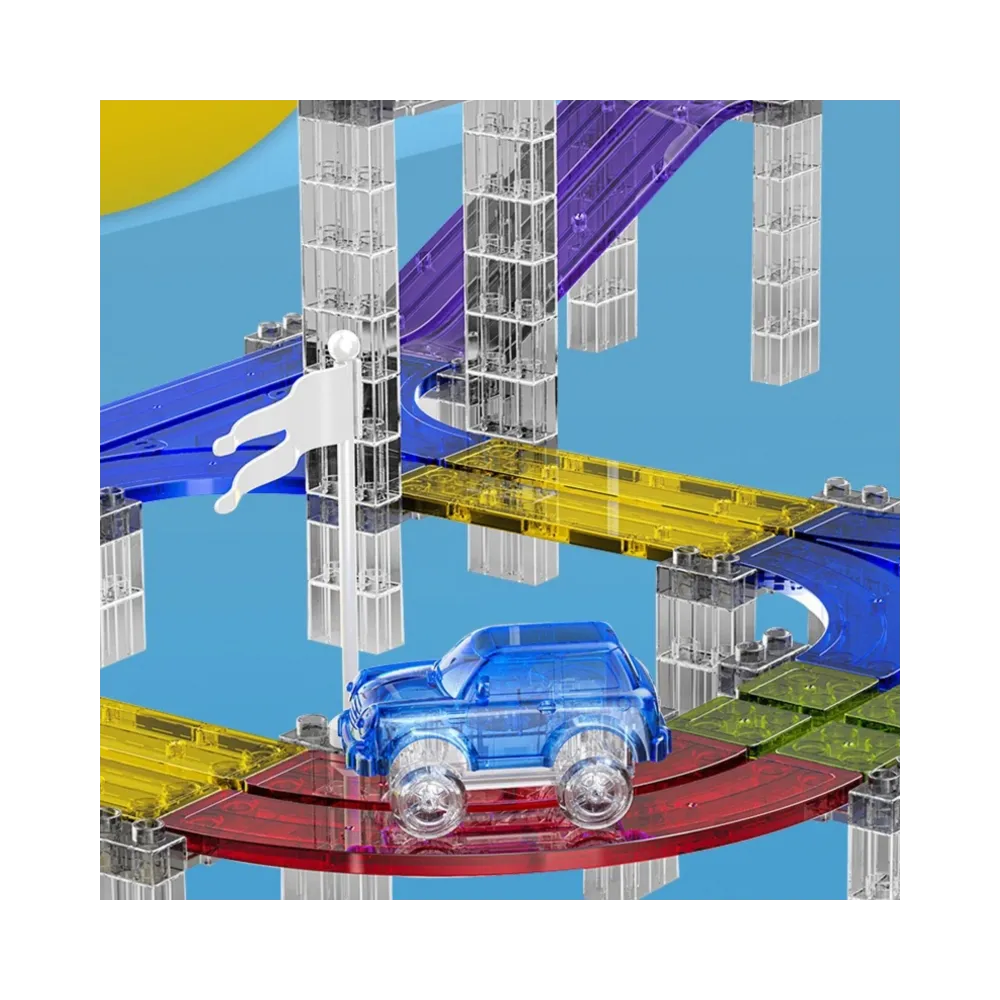 WOOPIE Magnetyczny Tor Samochodowy Wyścigowy + Autko 137 El.