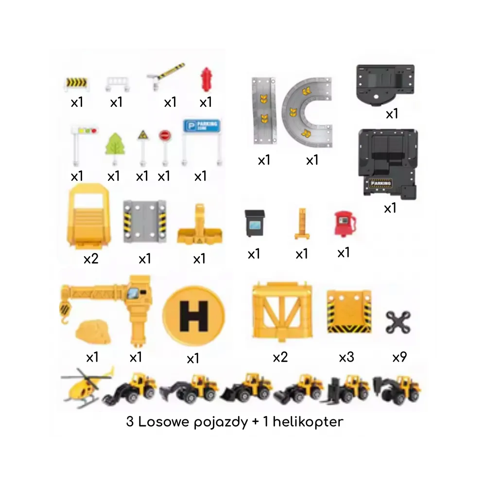 WOOPIE Garaż Parking Roboty Drogowe 41el.