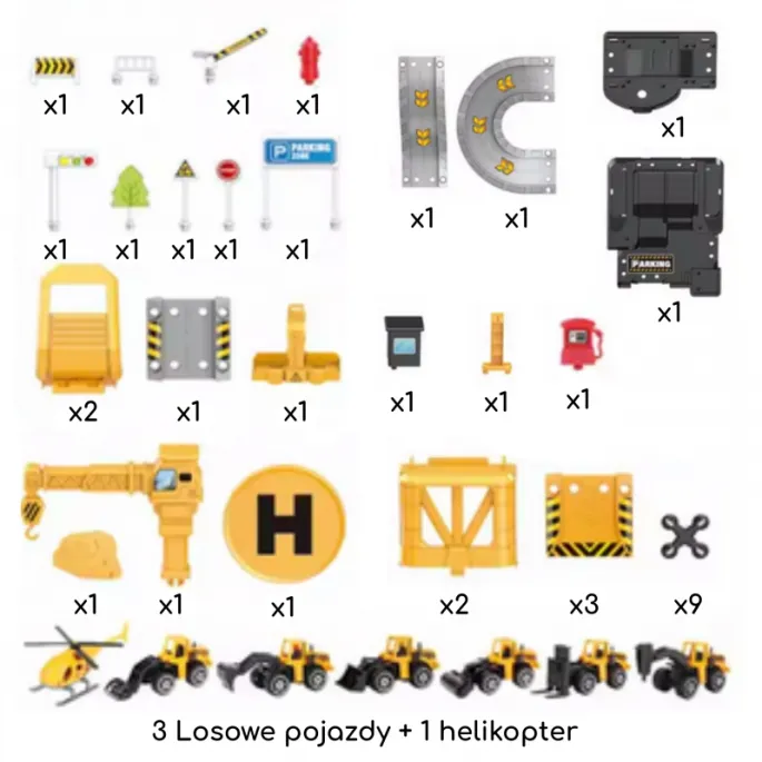 Realistyczne detale w zestawie Garaż Parking WOOPIE.