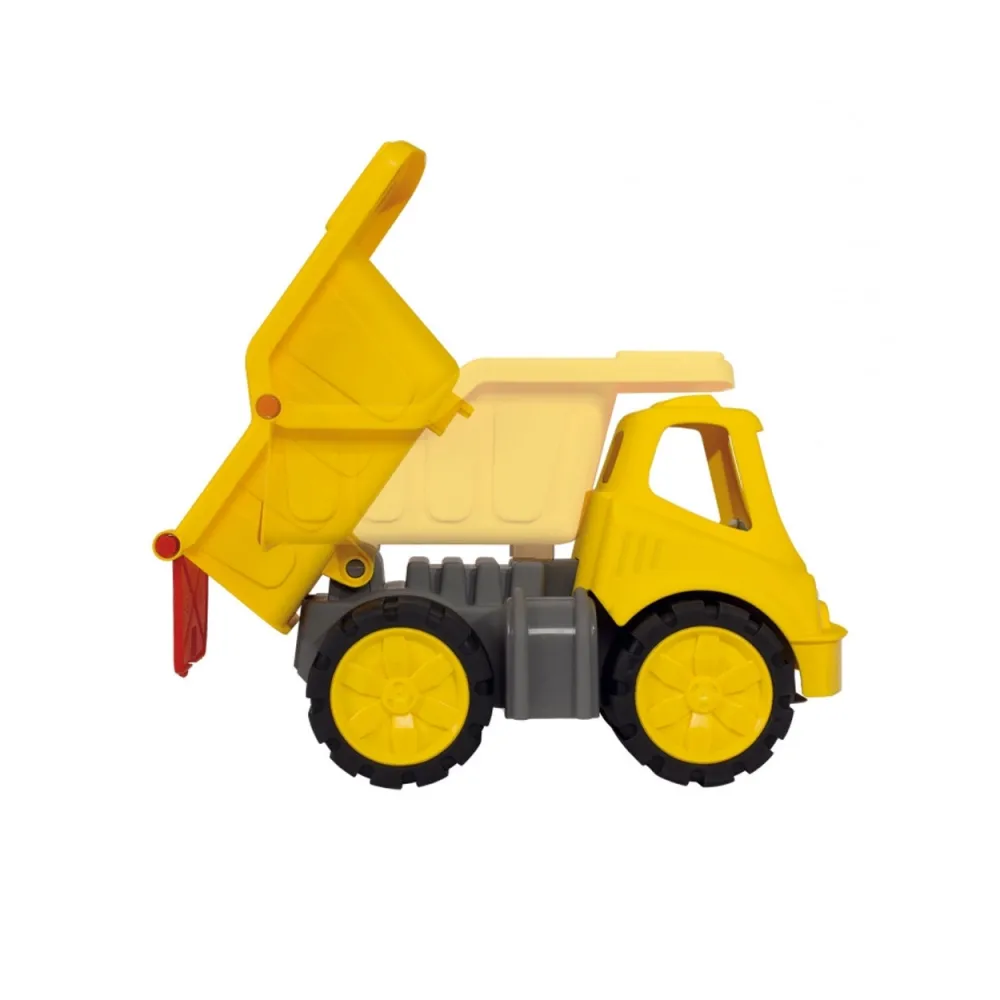 Mała wywrotka dziecięca BIG Power Worker Mini w scenerii budowlanej