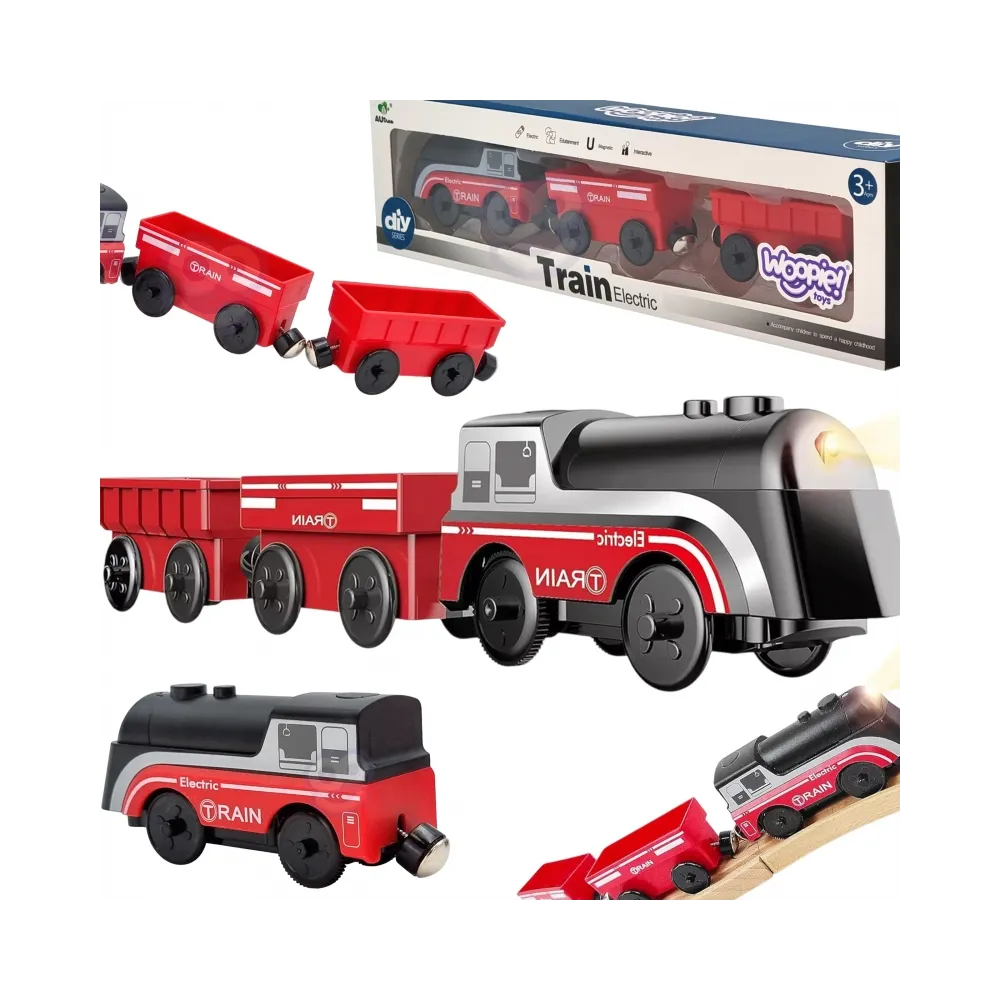 Elektryczna lokomotywa Woopie z magnetycznymi wagonikami;