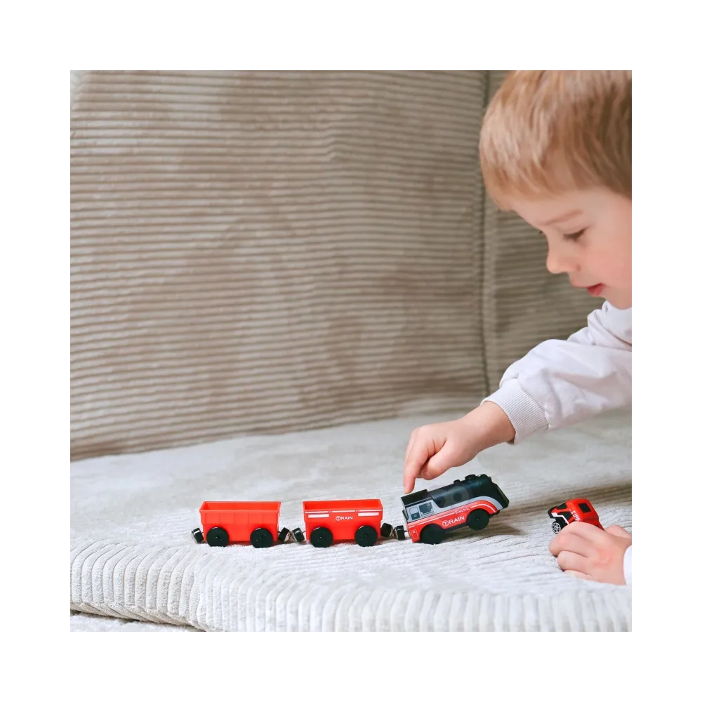 Wagony na magnes do lokomotywy dla najmłodszych;