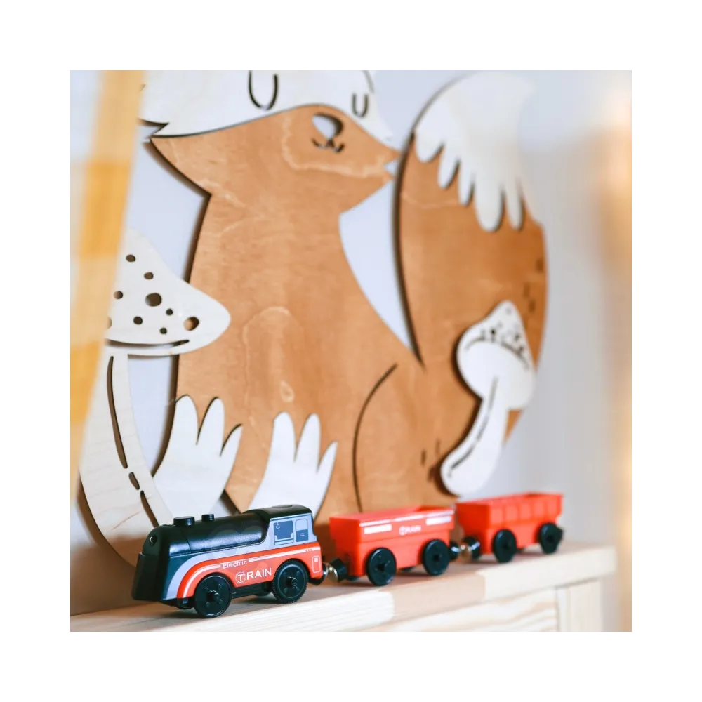 Bezpieczna zabawa z lokomotywą na baterie;