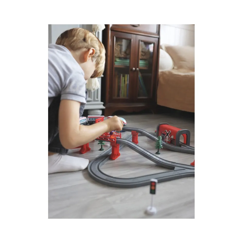 WOOPIE Kolejka Elektryczna Tor Most Tunel 80 el.