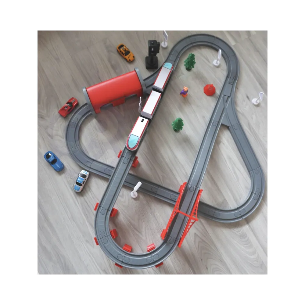 WOOPIE Kolejka Elektryczna Tor Most Tunel 80 el.