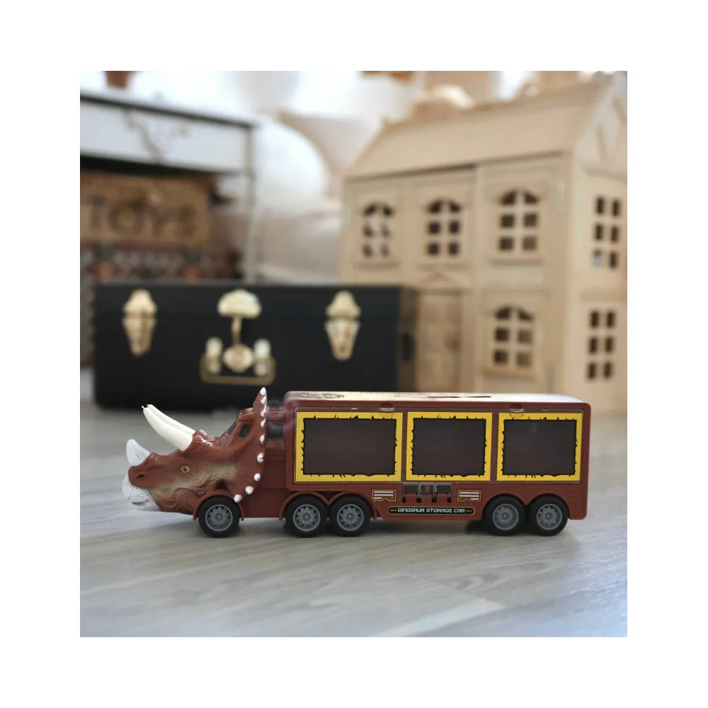 WOOPIE Cięzarówka Dinozaur z Wyrzutnią i Samochodzikami 15 el.