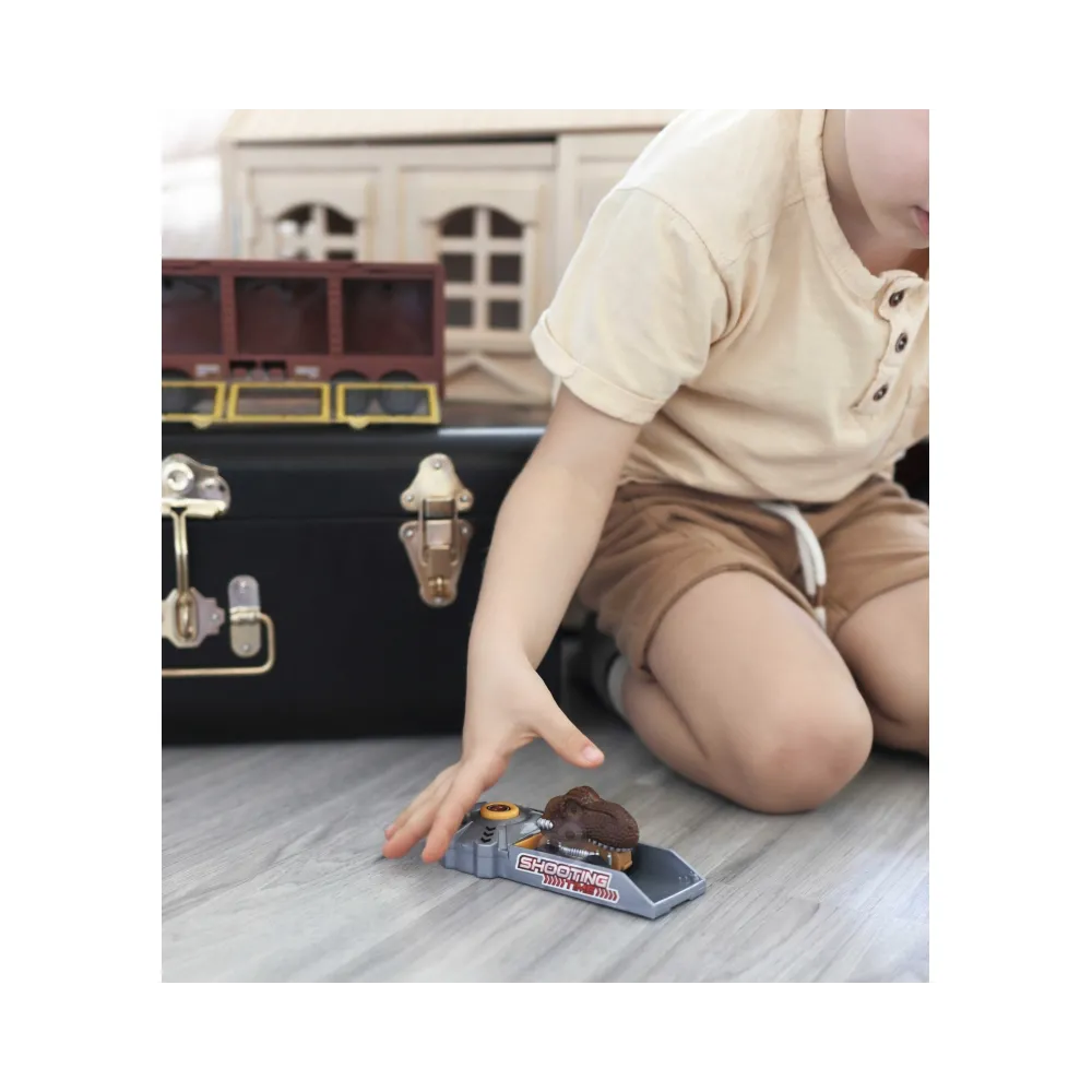 WOOPIE Cięzarówka Dinozaur z Wyrzutnią i Samochodzikami 15 el.