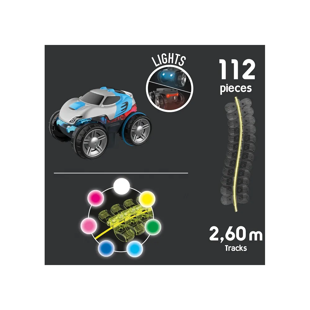 SMOBY Flextreme Neon Tor Samochodowy z Autem Zestaw Startowy