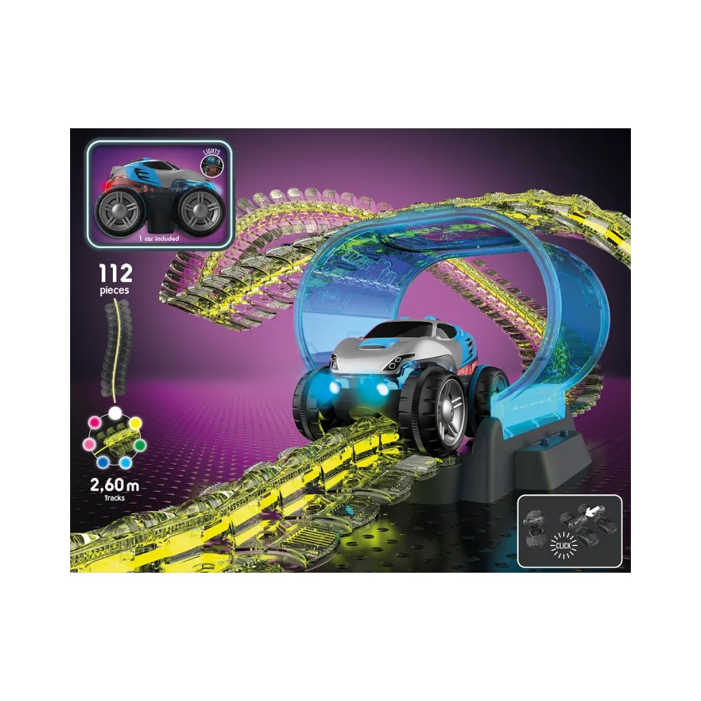 SMOBY Flextreme Neon Tor Samochodowy z Autem Zestaw Startowy