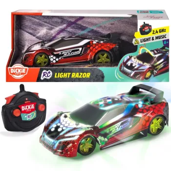 DICKIE RC Light Razor z widocznymi światłami LED na twardym terenie