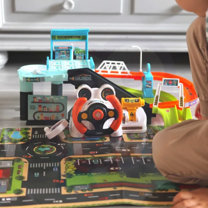 dziecięcy parking z windą i dźwiękami