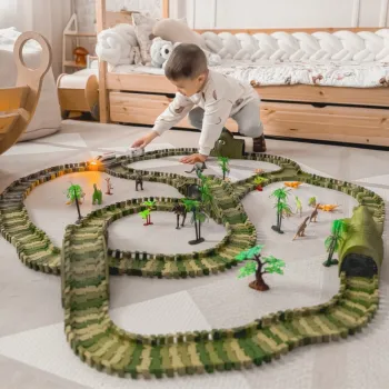 WOOPIE Tor Samochodowy XXL Dinozaury 240 el.