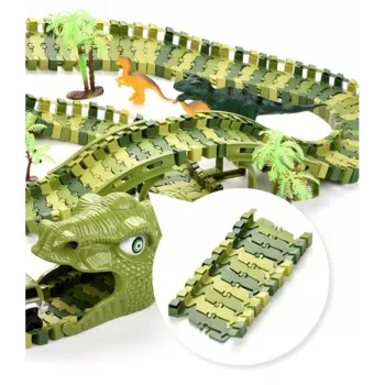 Elementy do budowy toru samochodowego z akcesoriami dla najmłodszych