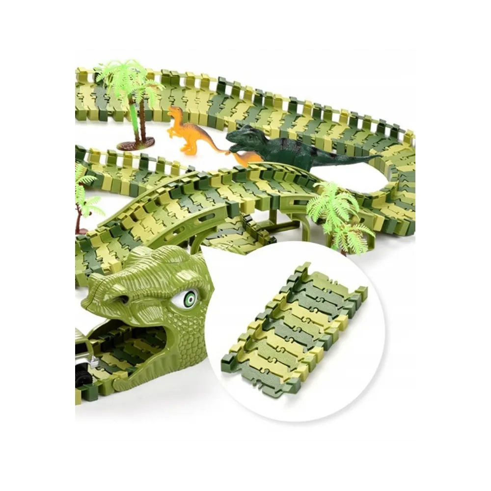 Elementy do budowy toru samochodowego z akcesoriami dla najmłodszych