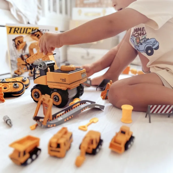 Wiertarka i akcesoria w zabawie budowlanej