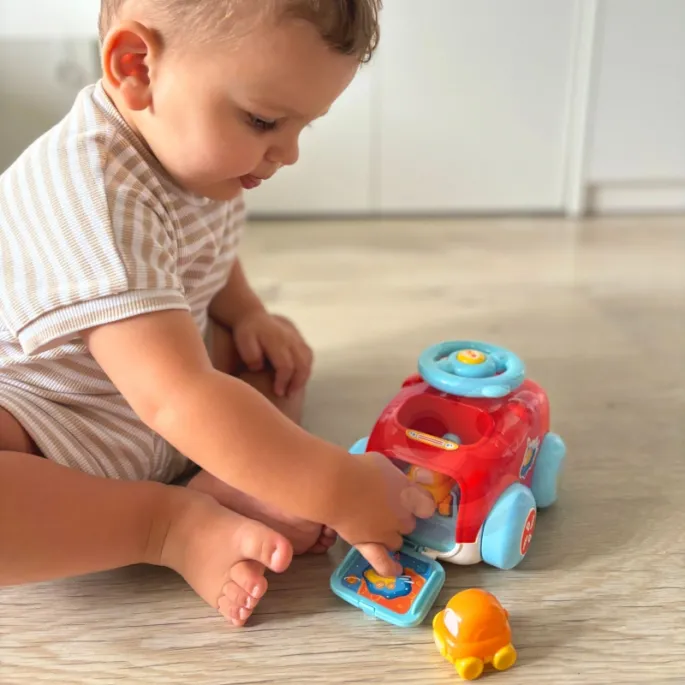 Edukacyjna wyrzutnia samochodów dla maluchów