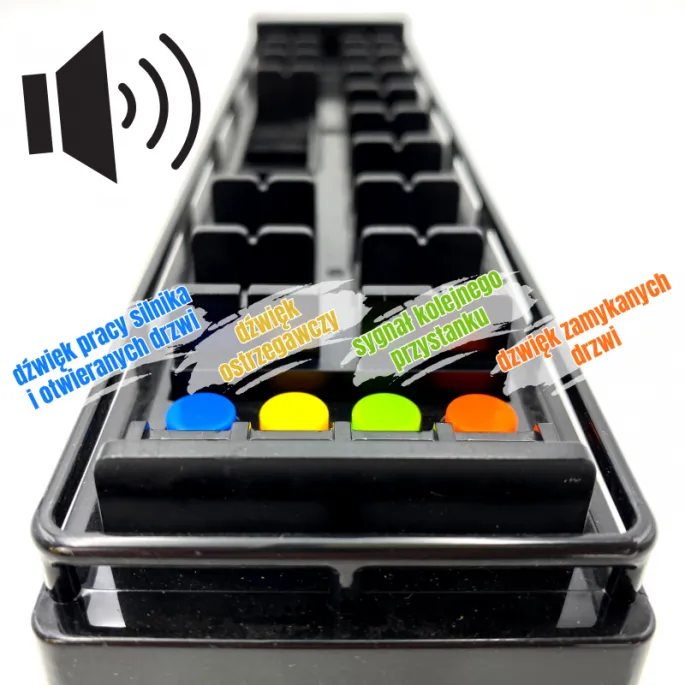 Zabawka z dźwiękami i ruchomym napędem