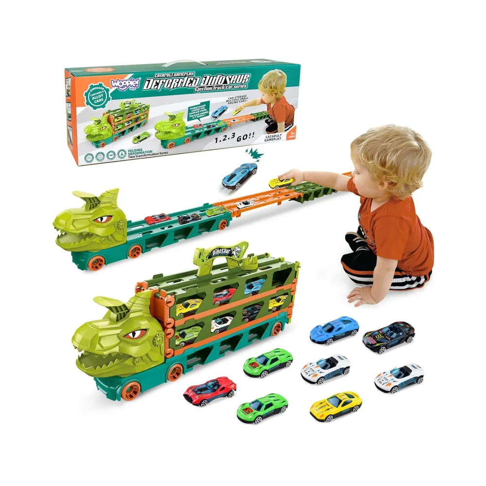 WOOPIE Zabawkowa Ciężarówka Dinozaur Tor 2,1 m dla Samochodzików