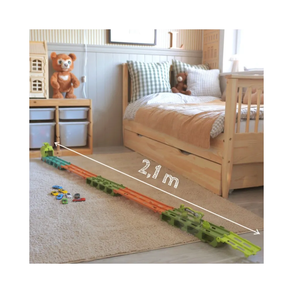 WOOPIE Zabawkowa Ciężarówka Dinozaur Tor 2,1 m dla Samochodzików