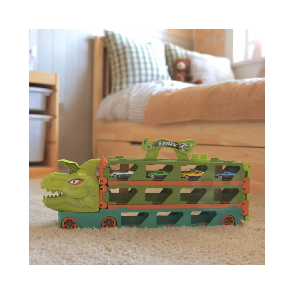 WOOPIE Zabawkowa Ciężarówka Dinozaur Tor 2,1 m dla Samochodzików