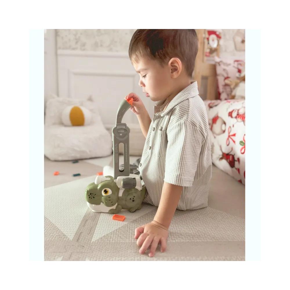 WOOPIE Elektryczna Ciuchcia Lokomotywa do Klocków Domino Dinozaur Pomarańczowy