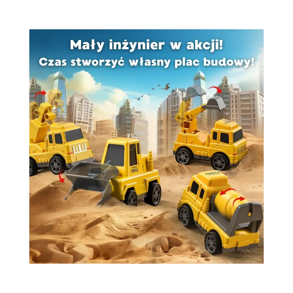 WOOPIE Laweta Drogowa zestaw 5 Aut - Pomoc Drogowa