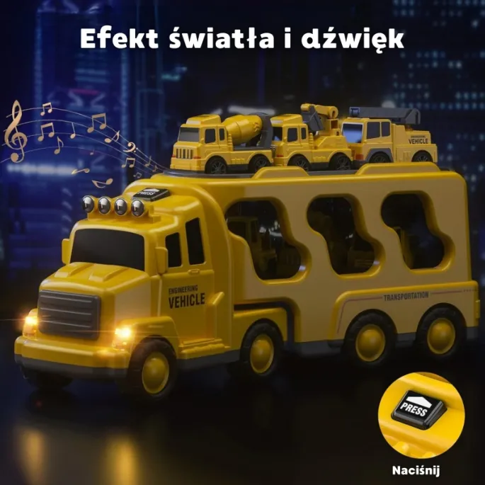 Frykcyjny napęd w małych autach do samodzielnej zabawy