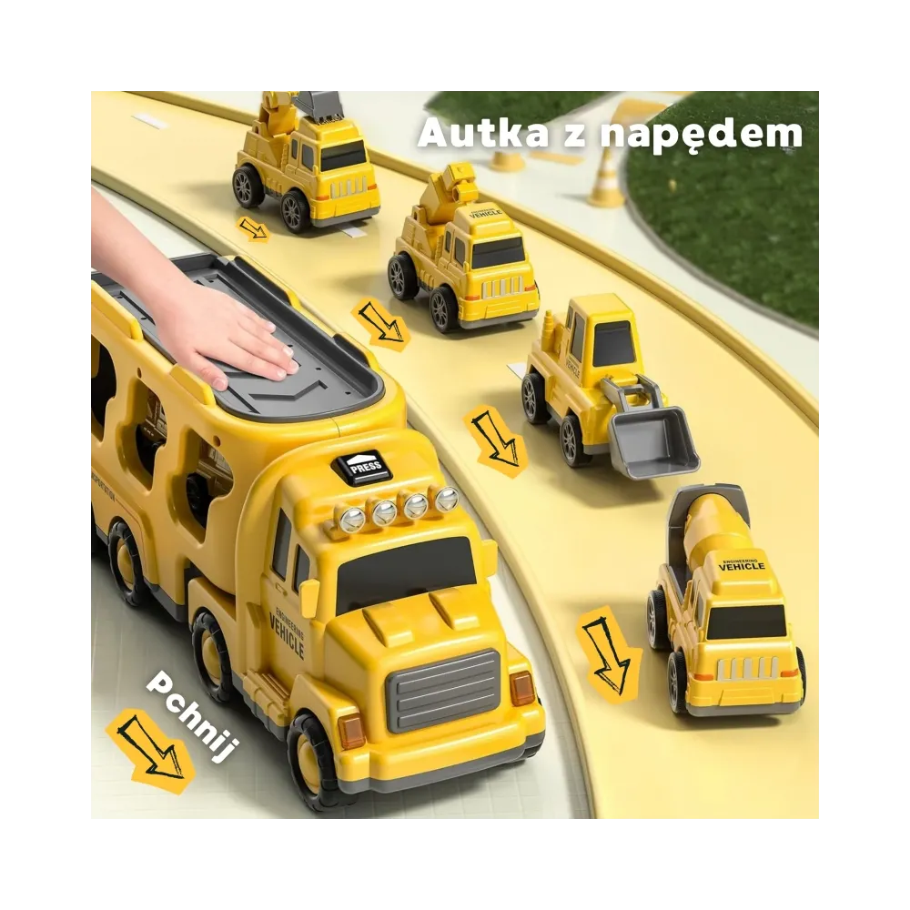 WOOPIE Laweta Drogowa zestaw 5 Aut - Pomoc Drogowa